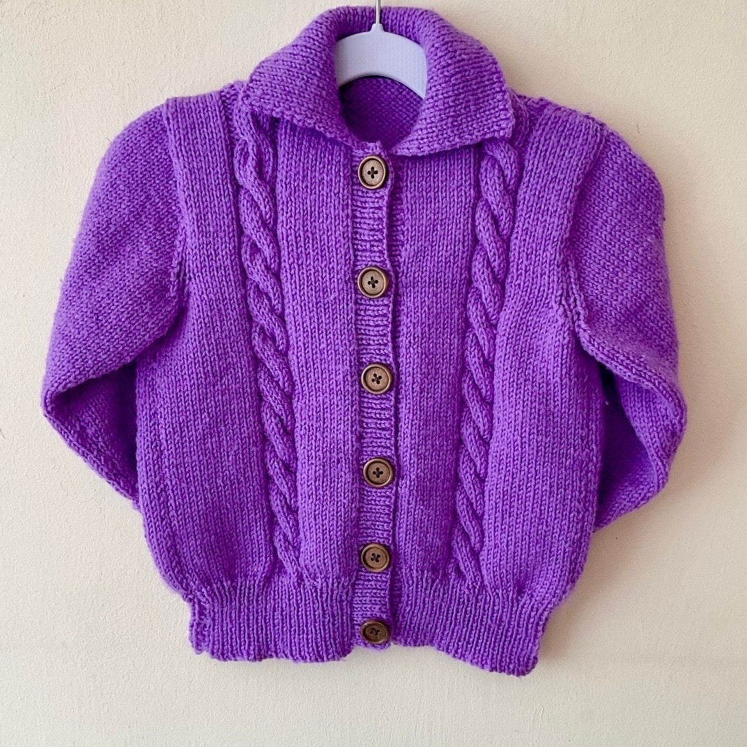"Creepy Crew" Handmade Cardigan Size Approx 2-3 Years