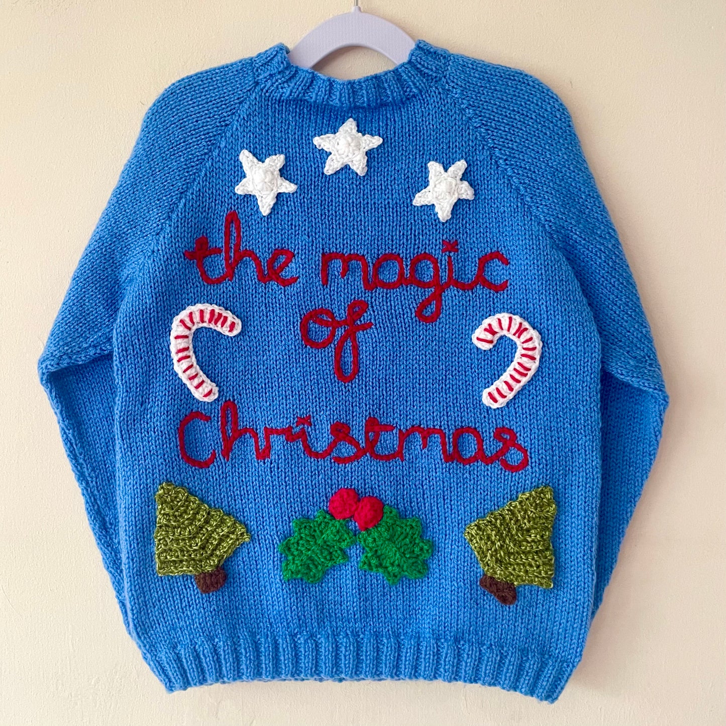"The Magic Of Christmas" Handmade Jumper Size Approx 4-6 Years