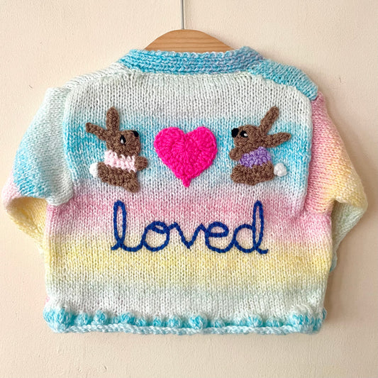 "Loved” Handmade Cardigan Size Approx 6-12 Months