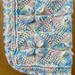 Large Rainbow Floral Design Handmade Blanket
