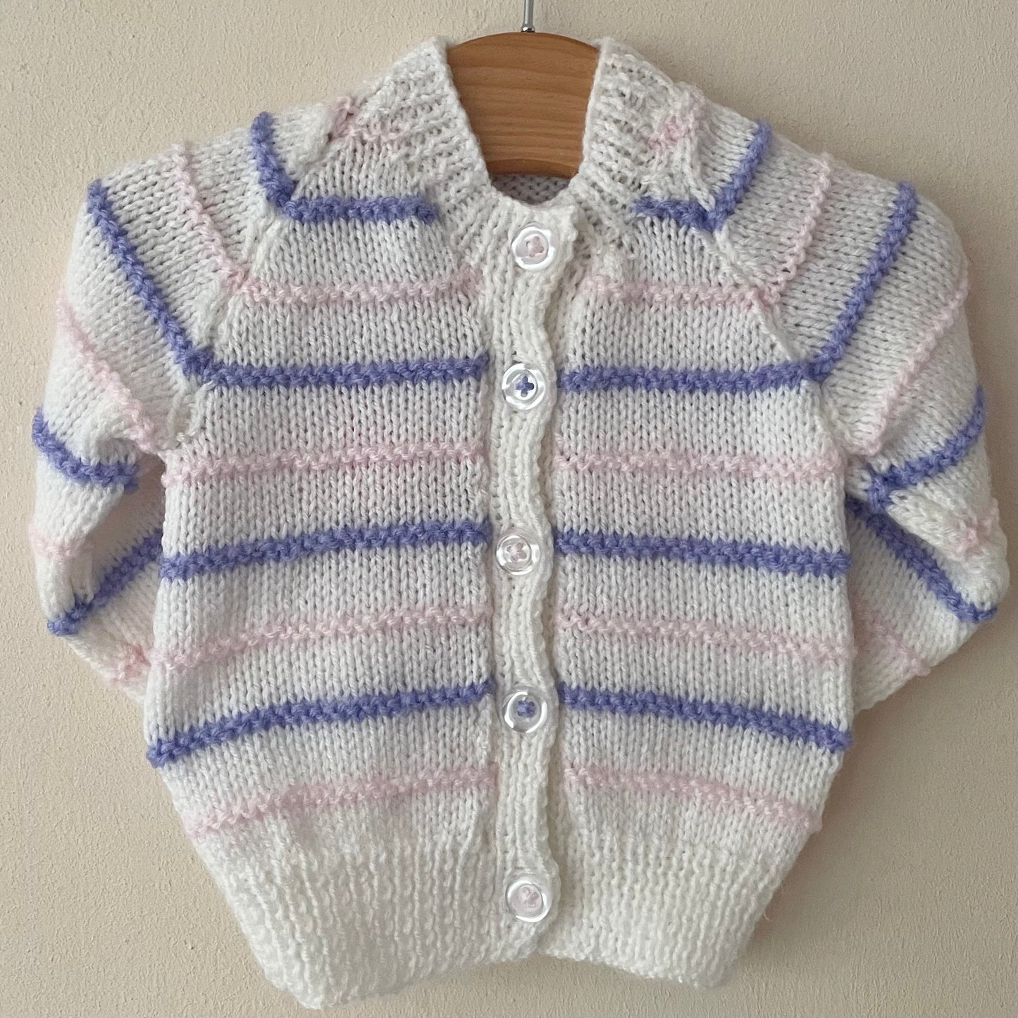 "Loved" Handmade Cardigan Size Approx 0-3 Months