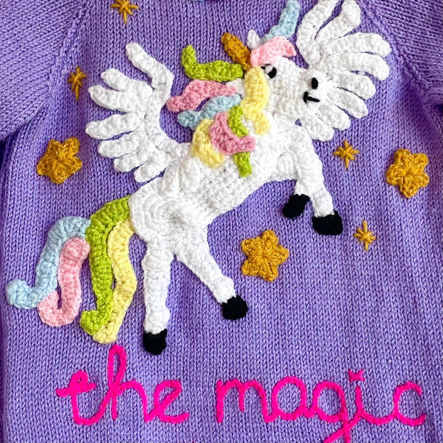 "The Magic Is In You” Handmade Cardigan Size Approx 4-6 Years