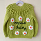 "Oopsie Daisy” Handmade Cardigan Size Approx 3-4 Years