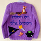 "Room On The Broom” Handmade Cardigan Size Approx 3-5 Years
