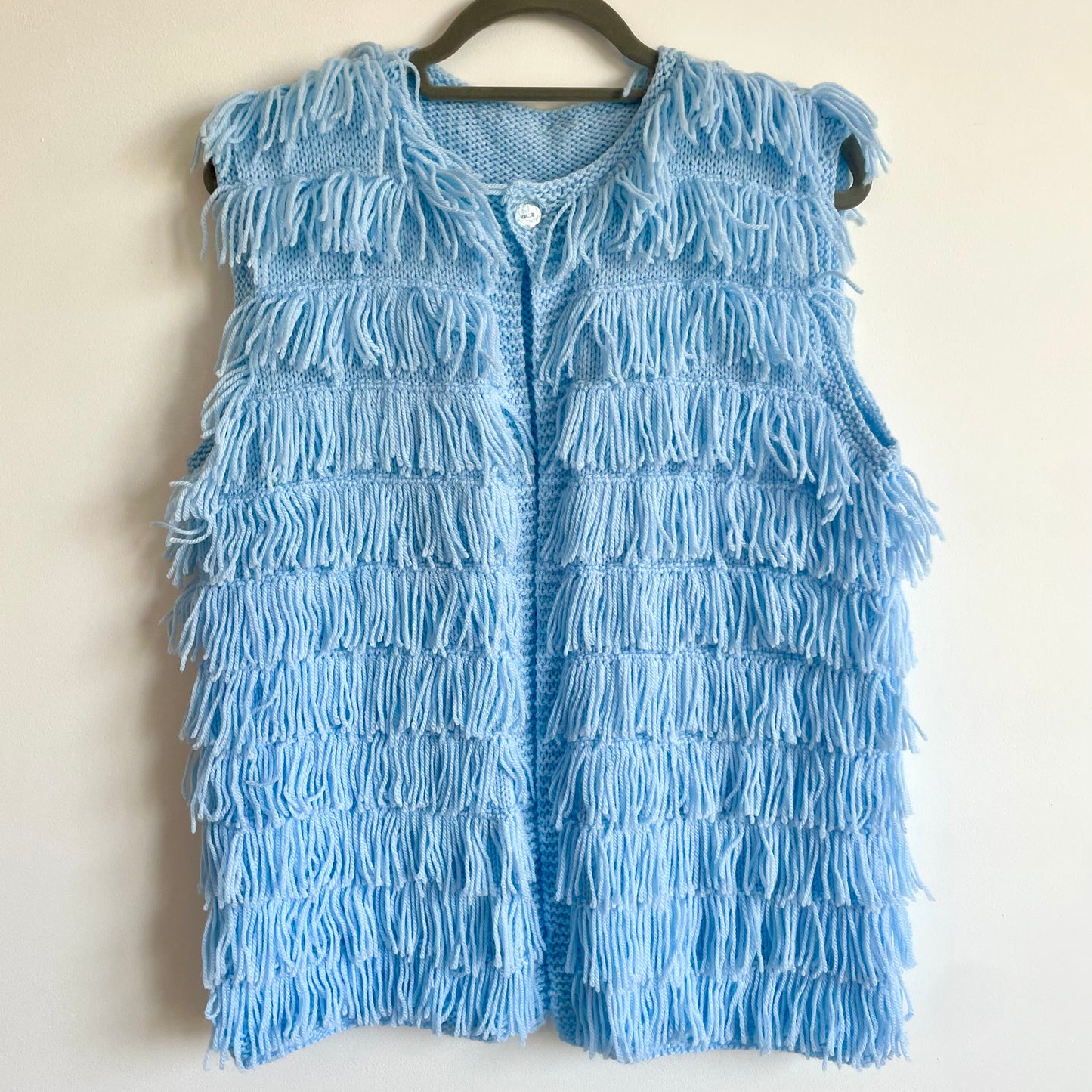 Ladies' Fringed Handmade Gilet Size Approx UK 8-12