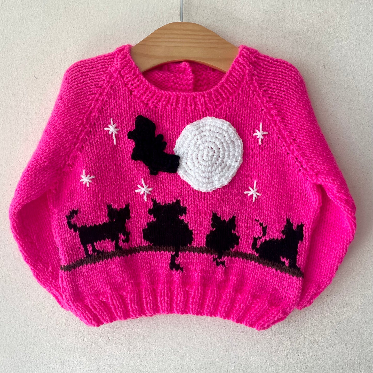 "Spooky" Handmade Jumper Size Approx 12-18 Months