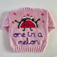 "One In A Melon” Handmade Jumper Size Approx 2-3 Years