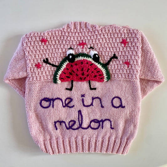 "One In A Melon” Handmade Jumper Size Approx 2-3 Years