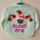 "Sweet One" Handmade Cardigan Size Approx 12-18 Months