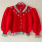 Christmas Sparkle Handmade Cardigan Size Approx 2-3 Years