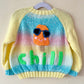 "Chill” Handmade Cardigan Size Approx 2-3 Years