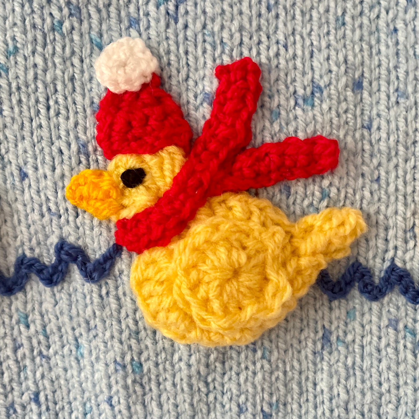 "Christmas Quackers" Handmade Jumper Size Approx 3-4 Years
