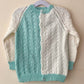 "Babyccino Club” Handmade Blue Cardigan Size Approx 3-4 Years