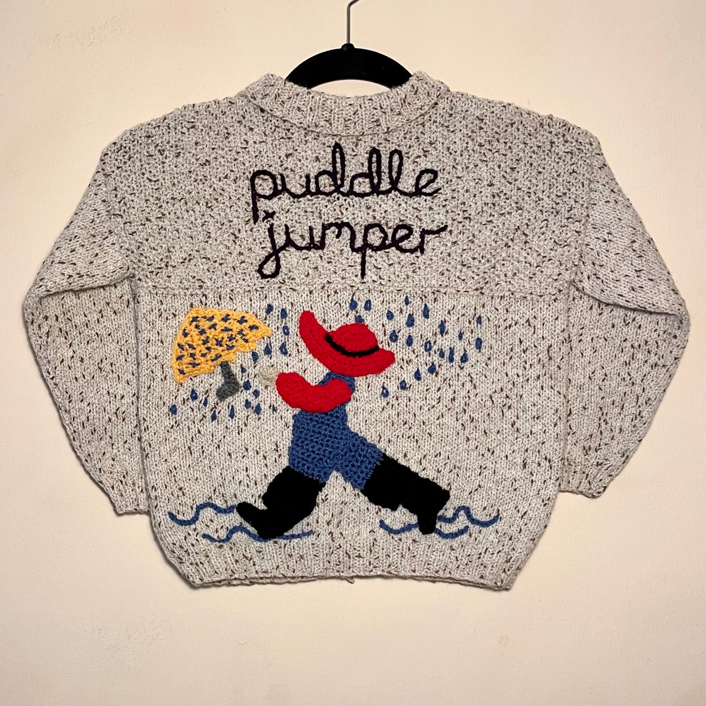 "Puddle Jumper" Handmade Cardigan Size Approx 5-6 Years