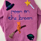 "Room On The Broom" Handmade Jumper Size Approx 4-6 Years