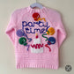 "Party Time” Handmade Cardigan Size Approx 1-2 Years