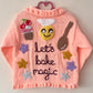 "Let's Bake Magic" Handmade Cardigan Size Approx 4-5 Years