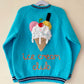"Ice Cream Club” Handmade Blue Cardigan Size Approx 7-9 Years