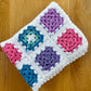Large Rainbow Squares Handmade Blanket