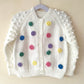 "Dotty About You” Handmade Cardigan Size Approx 2-4 Years