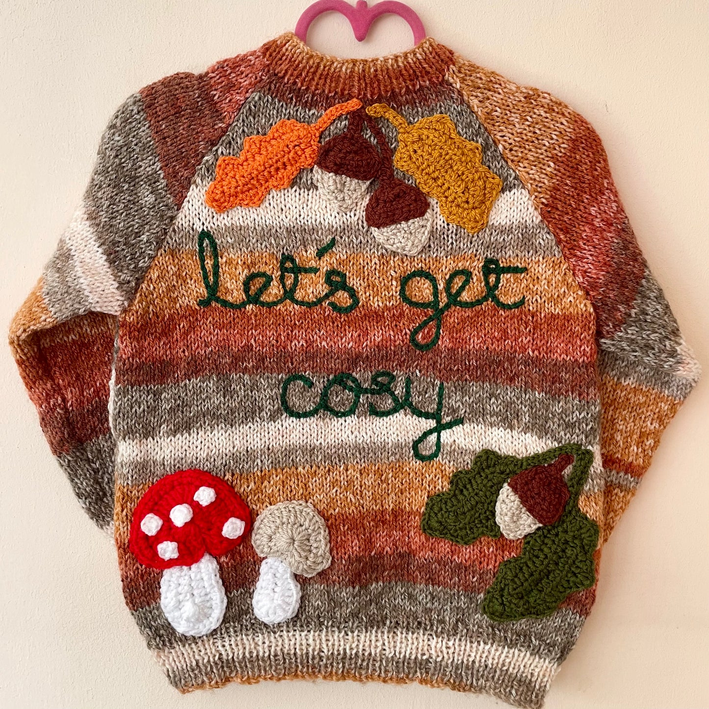 “Let's Get Cosy” Handmade Cardigan Size Approx 2.5-3.5 Years