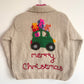 "Merry Christmas" Handmade Car Cardigan Size Approx 5-7 Years