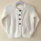 "Snow Cute” Handmade Cardigan and Hat Size Approx 2-3 Years
