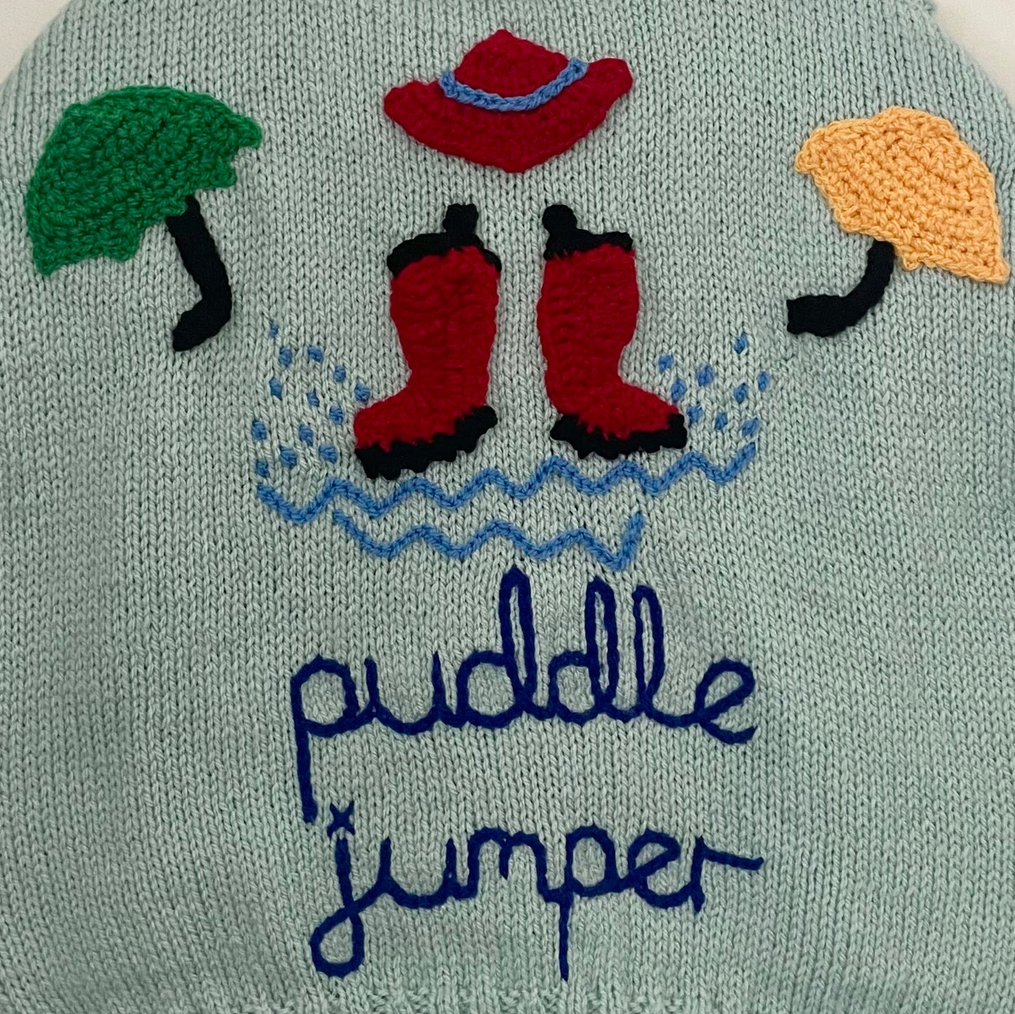 "Puddle Jumper" Handmade Cardigan Size Approx 4-6 Years