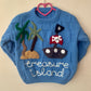 "Treasure Island" Handmade Jumper Size Approx 4-5 Years