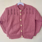 "Girls Just Wanna Have Fun” Handmade Cardigan Size Approx 4-6 Years
