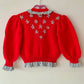 Christmas Sparkle Handmade Cardigan Size Approx 2-3 Years