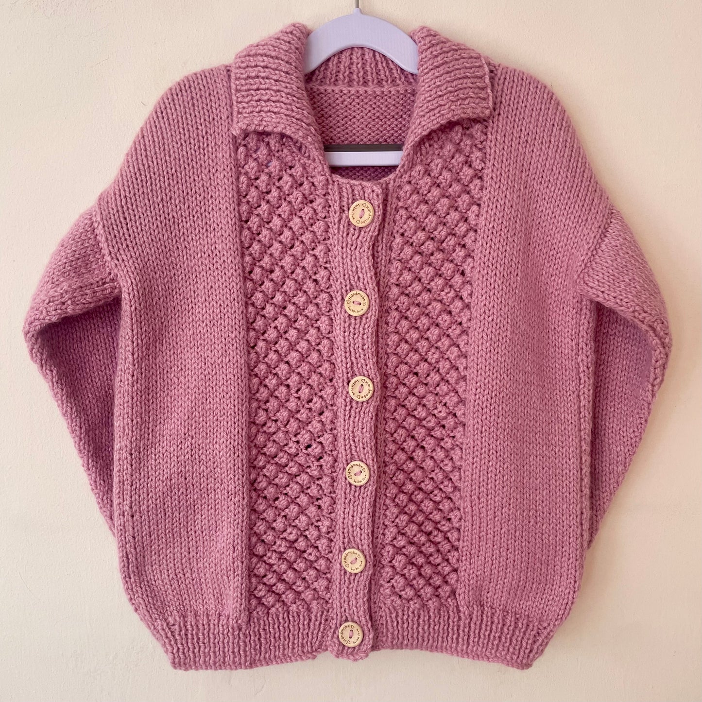 "I Heart Paris" Handmade Cardigan Size Approx 6-8 Years