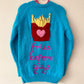 "Fries Before Guys" Autumn Handmade Cardigan Size Approx 5-6 Years