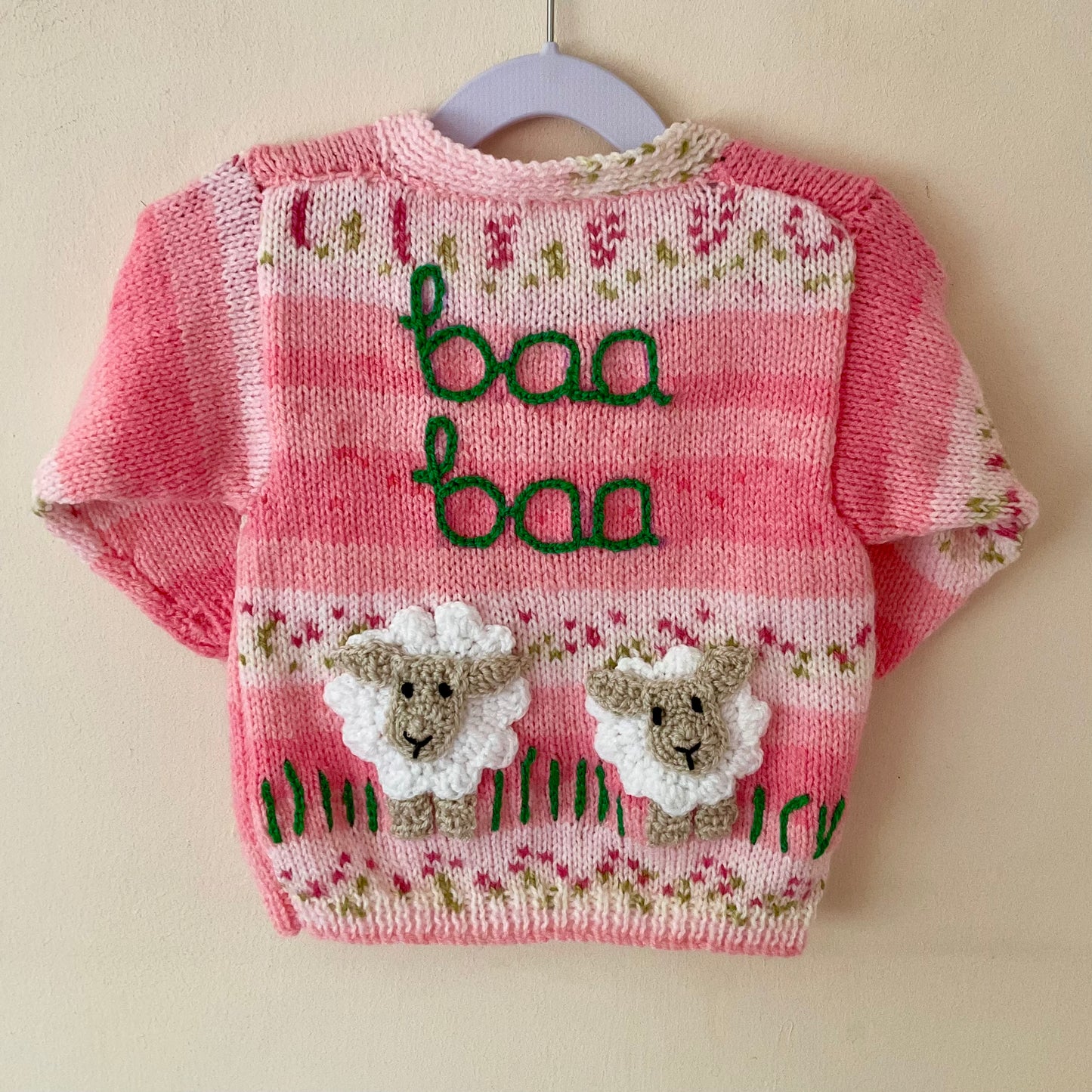 “Baa Baa” Handmade Cardigan Size Approx 1-3 Years