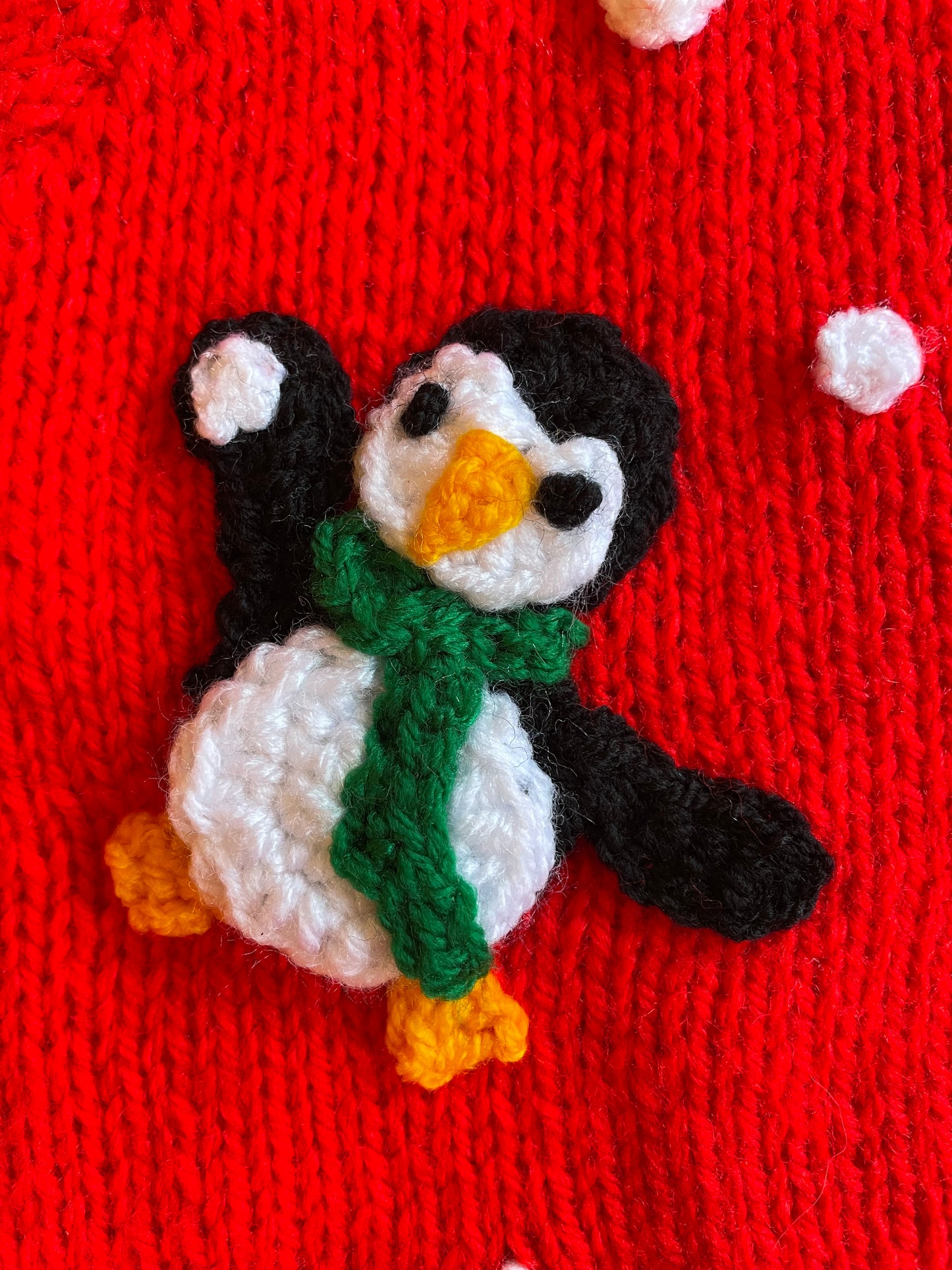 "Oh What Fun" Handmade Penguins Jumper Size Approx 3-4 Years