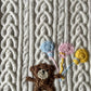 Handmade Teddy and Balloons Pram Blanket