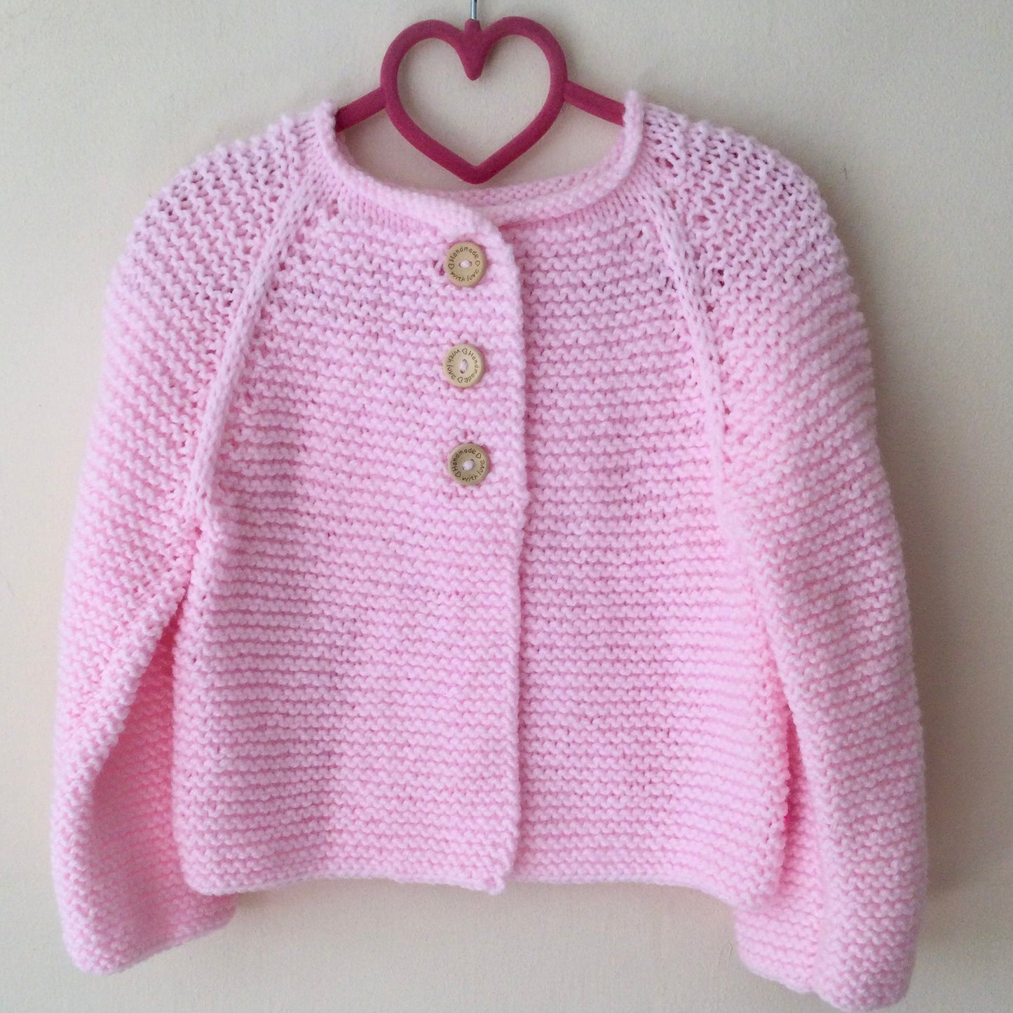 "Girl Power” Handmade Cardigan Size Approx 2-3 Years