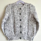 "Babyccino Club” Handmade Grey Cardigan Size Approx 3-5 Years
