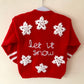 "Let It Snow" Handmade Jumper and Hat Size Approx 2-3 Years