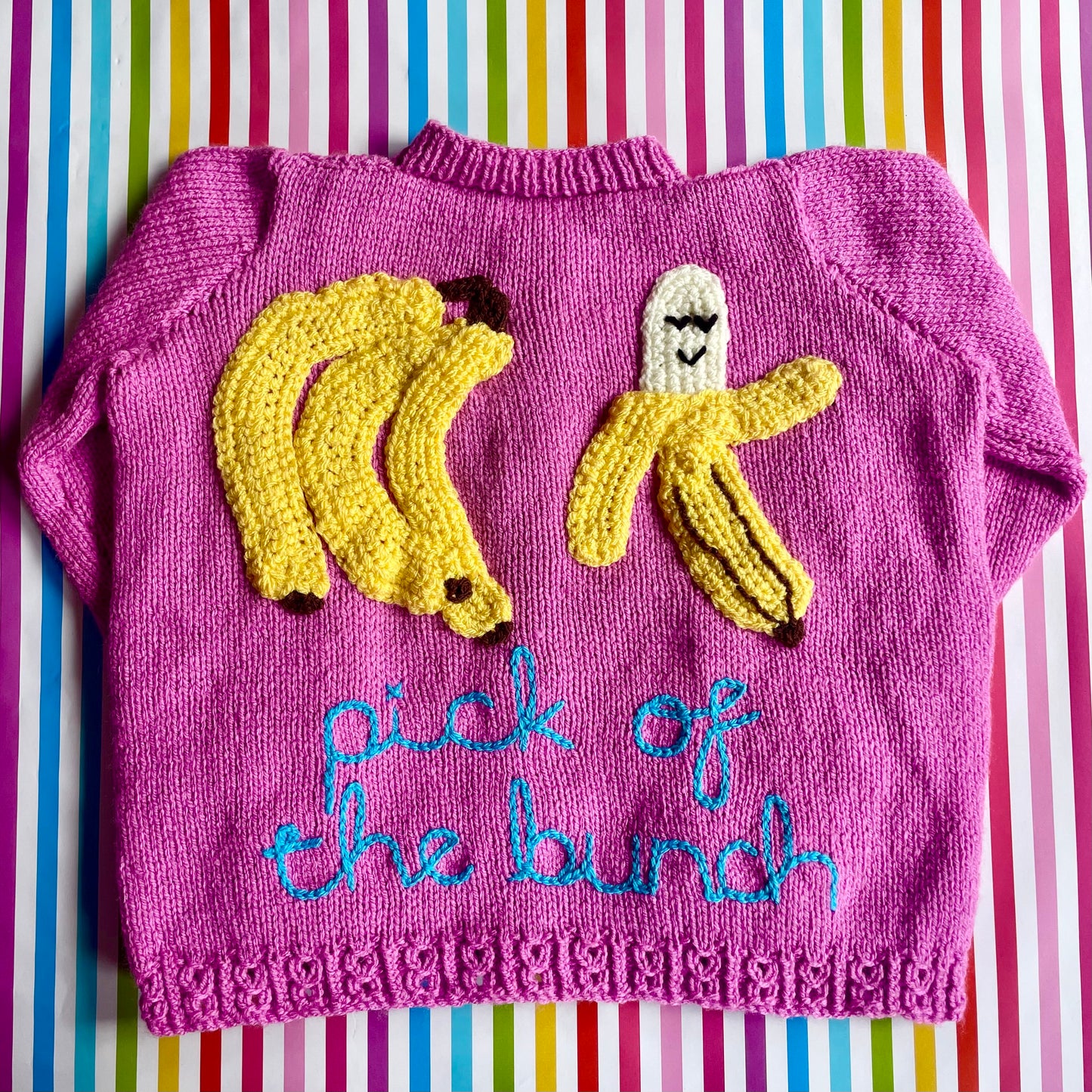 "Pick Of The Bunch” Handmade Cardigan Size Approx 4-6 Years