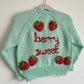 "Berry Sweet” Handmade Cardigan Size Approx 2-3 Years