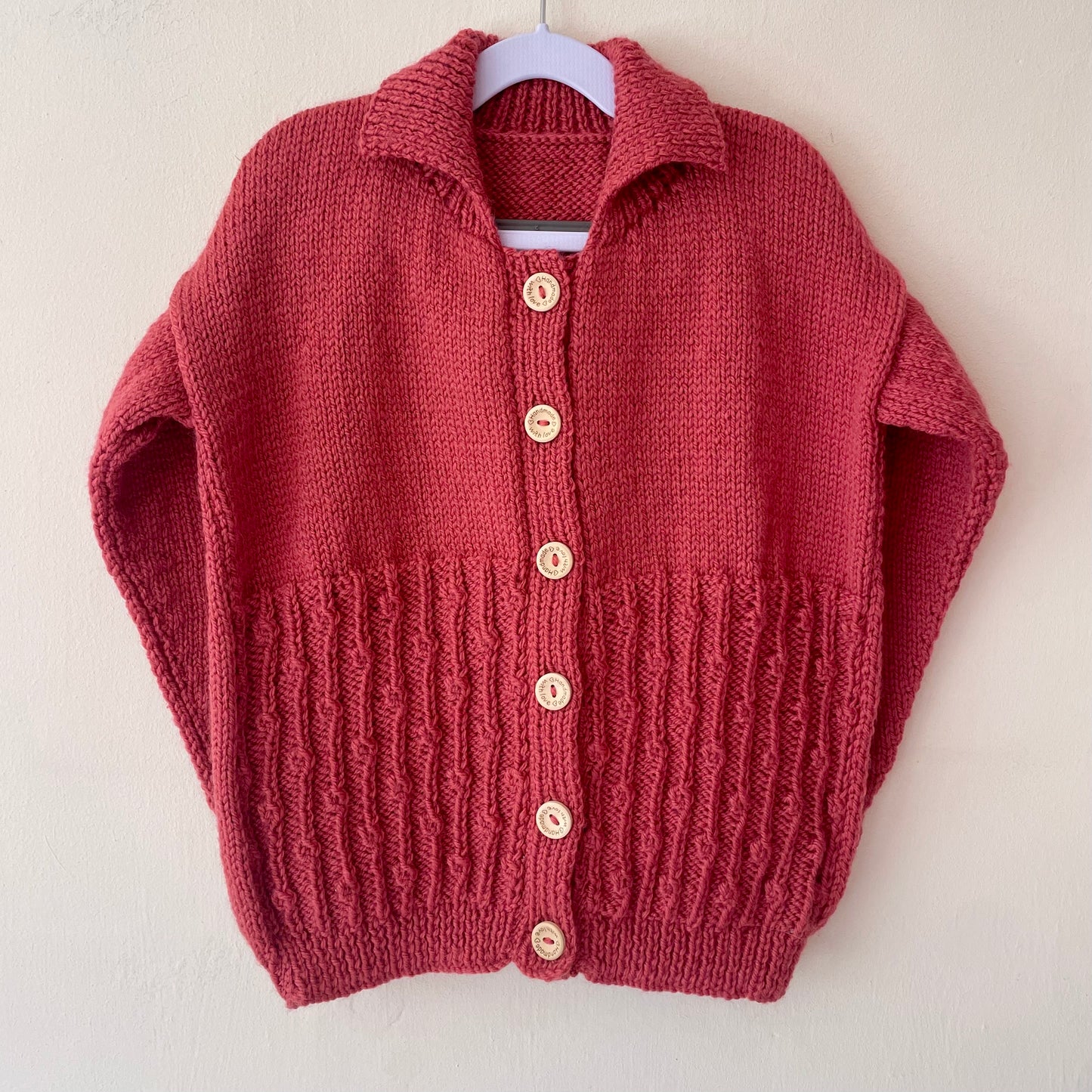 "Little Witches Club" Handmade Cardigan Size Approx 6-8 Years