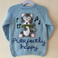 "PURRfectly Happy" Handmade Cardigan Size Approx 2-4 Years