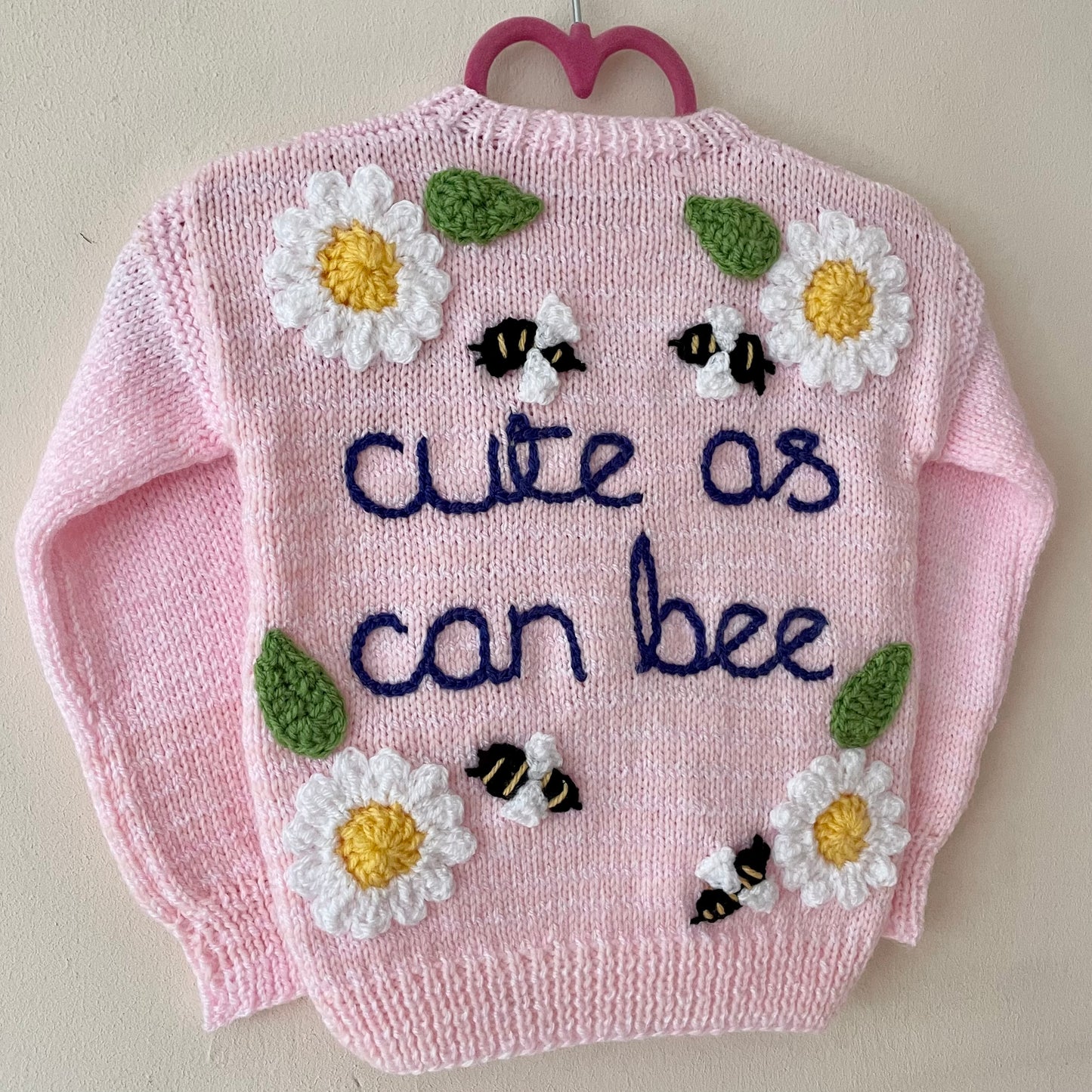 "Cute As Can Be" Handmade Cardigan Size Approx 1-2 Years