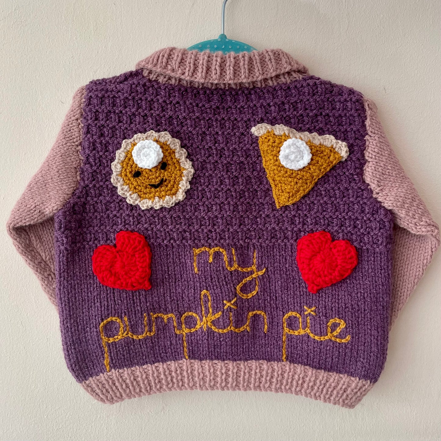 “My Pumpkin Pie” Handmade Cardian Size Approx 1.5-2.5 Years