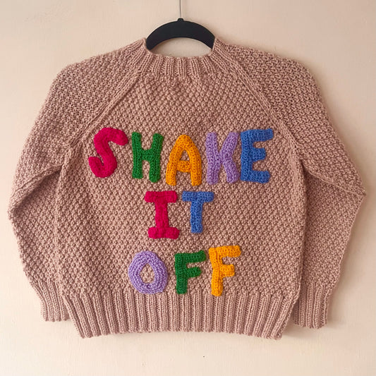 "Shake It Off" Handmade Cardigan Size Approx 6-8 Years