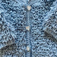 Hand-Knitted Grey Loopy Cardigan Size Approx 3-4 Years