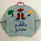 "Puddle Jumper" Handmade Cardigan Size Approx 4-6 Years