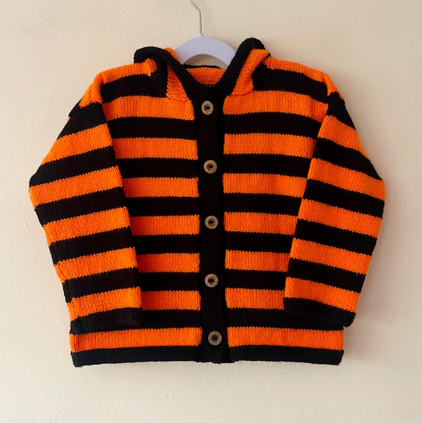 "SPOOKY” Handmade Cardigan Size Approx 3-5 Years