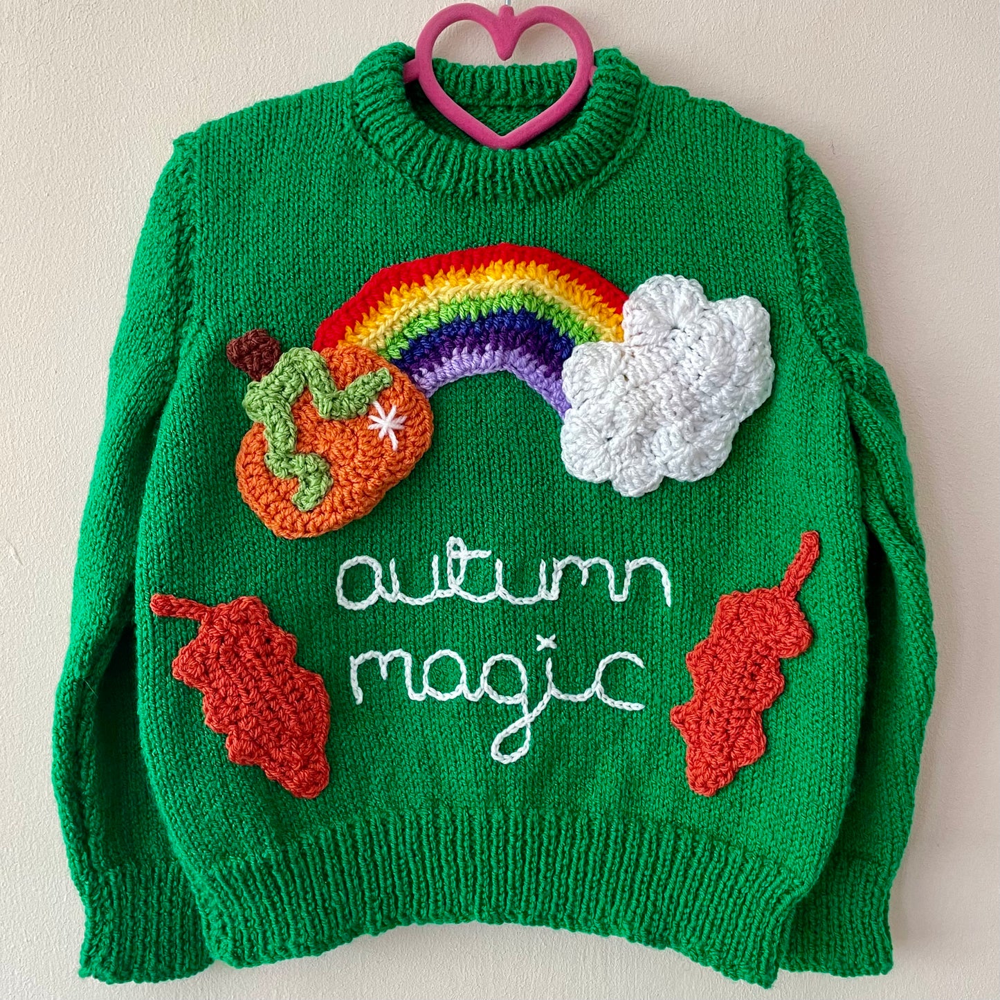 “Autumn Magic” Handmade Jumper Size Approx 3-4 Years